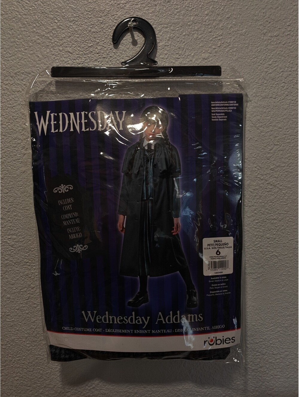 Rubie's Wednesday Addams Child Costume Size 6